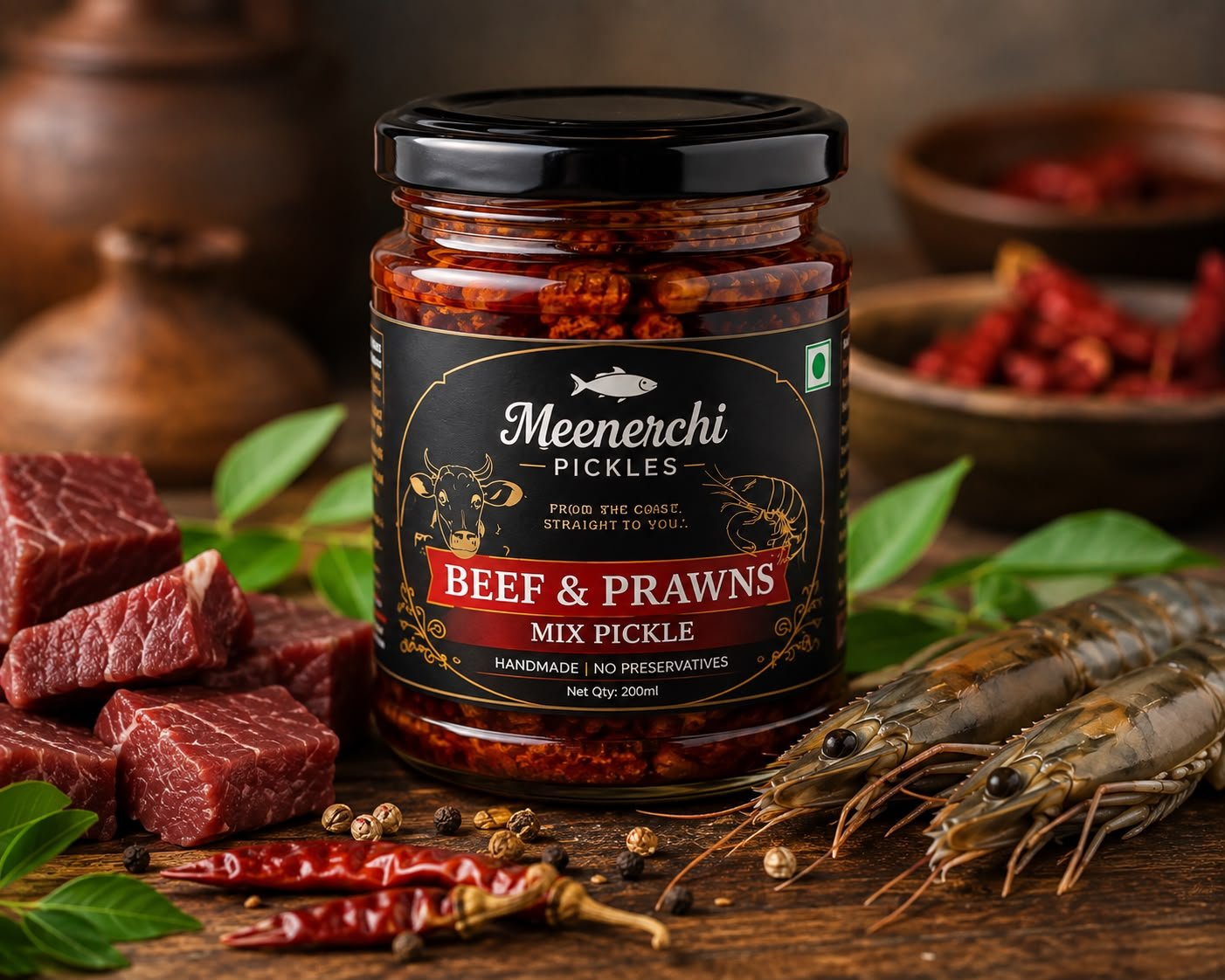 Beef and prawns Meenerchi Pickles